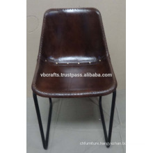 Industrial Chair Soft Leather Seat